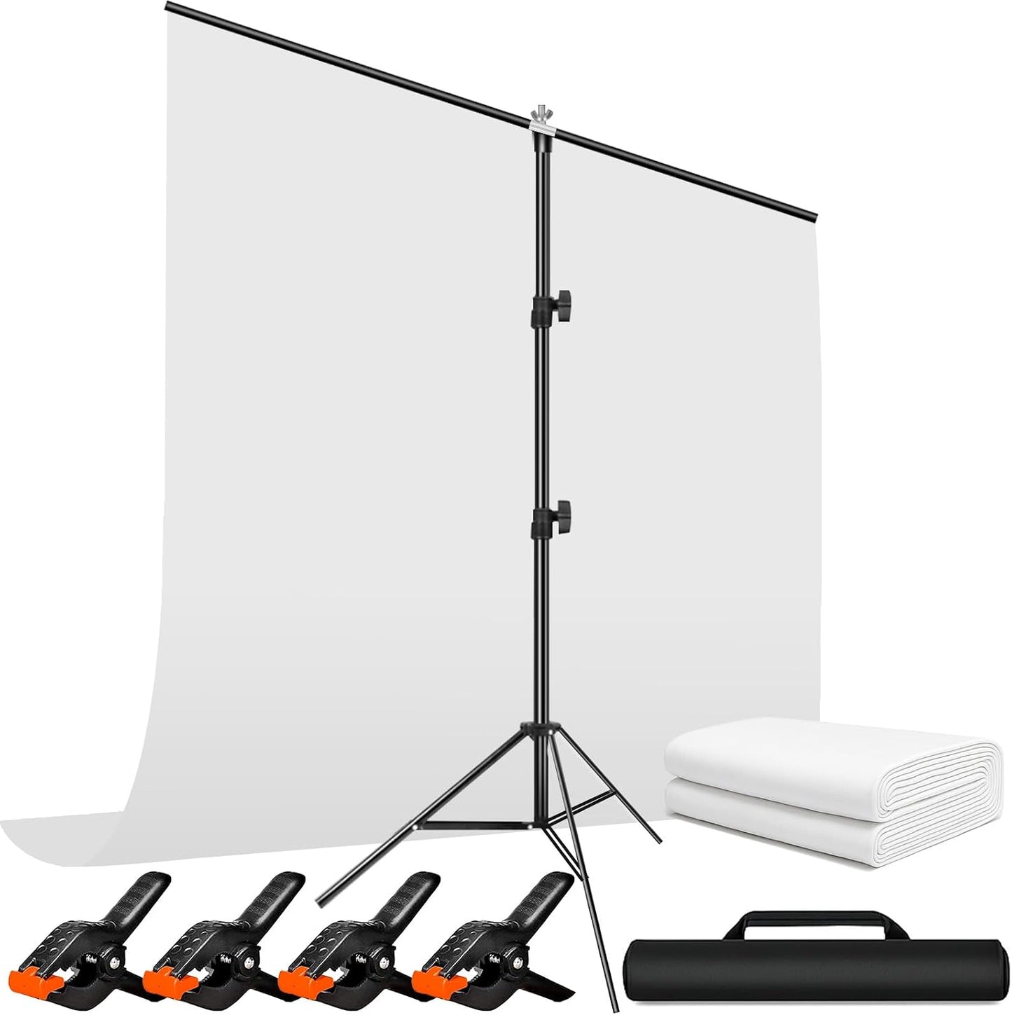 Heysliy Fond Vert avec Support,1,5x2m Pliable Toile de Fond Photo Studio Green Screen pour Vidéo, Photographie, Chromakey, Jeux, Youtube