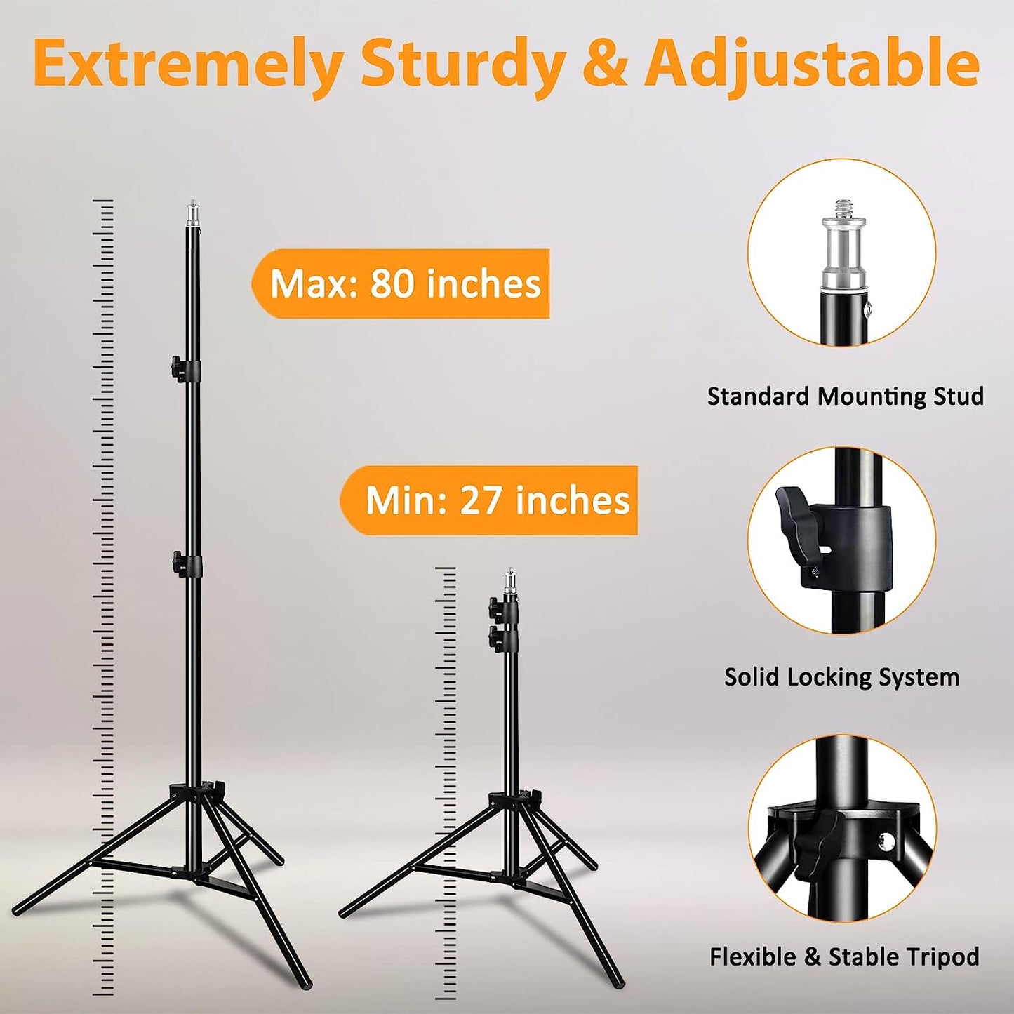 Heysliy Softbox Lighting Kit 50x70cm, Photography Lighting with 85W Bi-Color Dimmable LED Bulb, Studio Light for Fashion Portrait, Product Photography, Video Shooting, Live Stream
