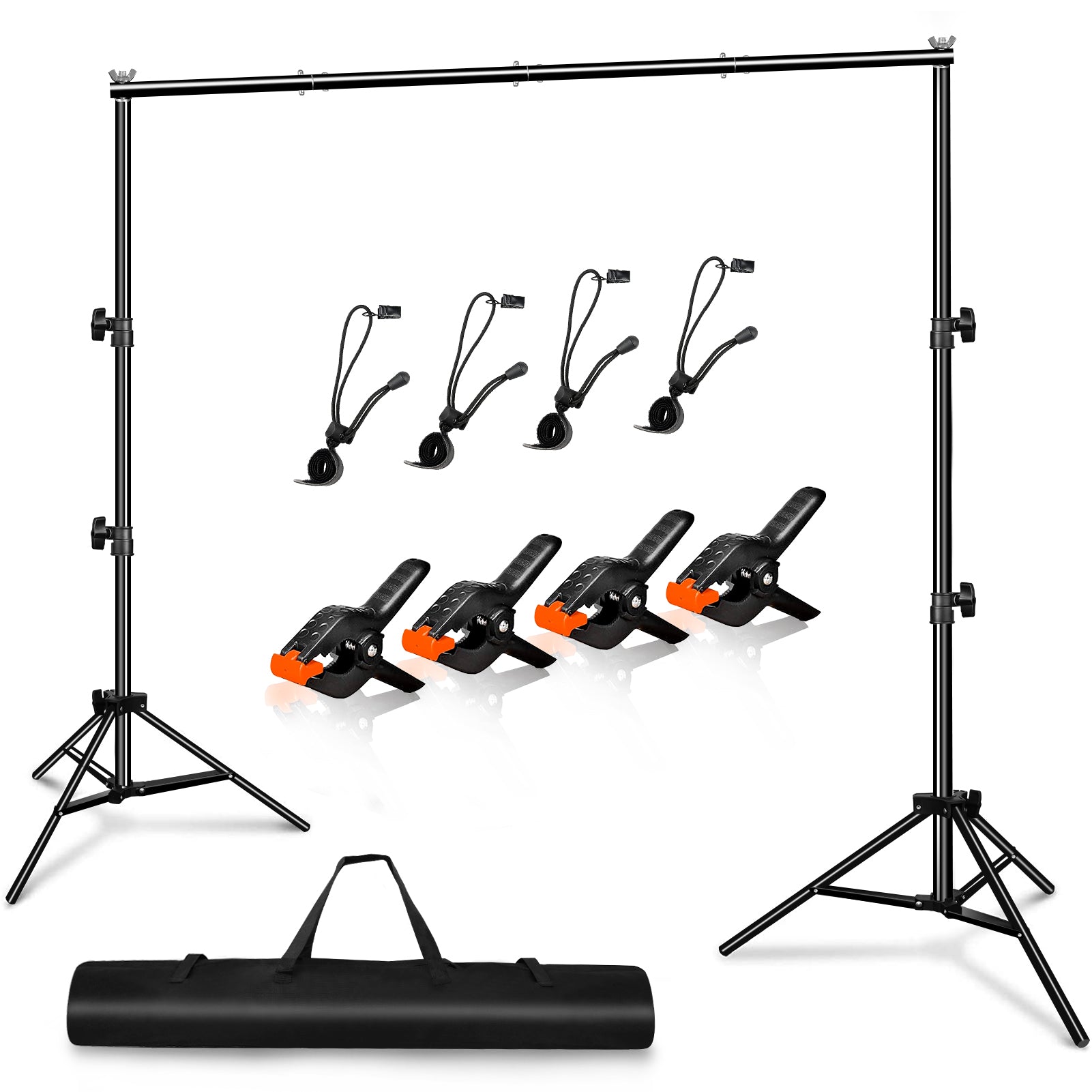 Heysliy Photography Backdrop Stand Kit, 2 x 3M(6.5 x 9.8FT) Green Scre